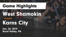 West Shamokin  vs Karns City  Game Highlights - Jan. 26, 2019