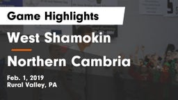 West Shamokin  vs Northern Cambria  Game Highlights - Feb. 1, 2019
