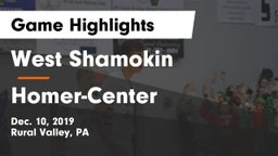 West Shamokin  vs Homer-Center  Game Highlights - Dec. 10, 2019