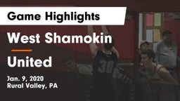 West Shamokin  vs United  Game Highlights - Jan. 9, 2020