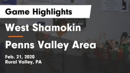 West Shamokin  vs Penns Valley Area  Game Highlights - Feb. 21, 2020