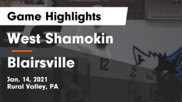 West Shamokin  vs Blairsville  Game Highlights - Jan. 14, 2021