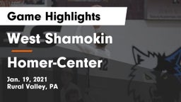 West Shamokin  vs Homer-Center  Game Highlights - Jan. 19, 2021