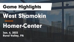 West Shamokin  vs Homer-Center  Game Highlights - Jan. 6, 2023