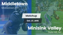 Matchup: Middletown High vs. Minisink Valley  2016