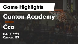 Canton Academy  vs Cca Game Highlights - Feb. 4, 2021