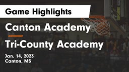 Canton Academy  vs Tri-County Academy  Game Highlights - Jan. 14, 2023