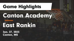 Canton Academy  vs East Rankin Game Highlights - Jan. 27, 2023