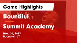 Bountiful  vs Summit Academy  Game Highlights - Nov. 20, 2023