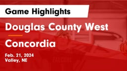 Douglas County West  vs Concordia  Game Highlights - Feb. 21, 2024