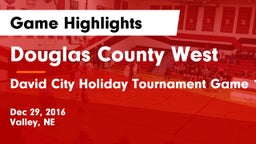 Douglas County West  vs David City Holiday Tournament Game 1 Game Highlights - Dec 29, 2016
