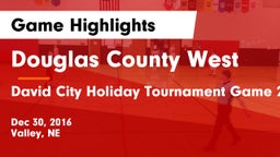 Douglas County West  vs David City Holiday Tournament Game 2 Game Highlights - Dec 30, 2016