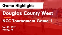 Douglas County West  vs NCC Tournament Game 1 Game Highlights - Jan 23, 2017