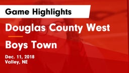 Douglas County West  vs Boys Town  Game Highlights - Dec. 11, 2018