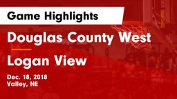 Douglas County West  vs Logan View  Game Highlights - Dec. 18, 2018
