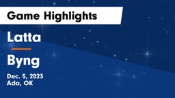 Latta  vs Byng  Game Highlights - Dec. 5, 2023