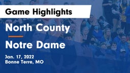 North County  vs Notre Dame  Game Highlights - Jan. 17, 2022