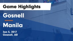 Gosnell  vs Manila  Game Highlights - Jan 5, 2017