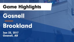 Gosnell  vs Brookland  Game Highlights - Jan 23, 2017