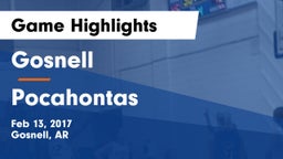 Gosnell  vs Pocahontas  Game Highlights - Feb 13, 2017
