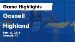 Gosnell  vs Highland  Game Highlights - Feb. 17, 2018