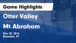 Otter Valley  vs Mt Abraham Game Highlights - Dec 20, 2016