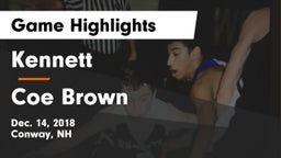 Kennett  vs Coe Brown Game Highlights - Dec. 14, 2018