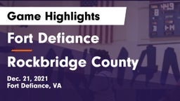 Fort Defiance  vs Rockbridge County Game Highlights - Dec. 21, 2021