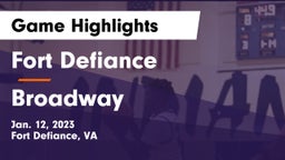 Fort Defiance  vs Broadway  Game Highlights - Jan. 12, 2023