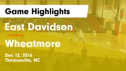 East Davidson  vs Wheatmore  Game Highlights - Dec 12, 2016