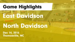 East Davidson  vs North Davidson Game Highlights - Dec 14, 2016