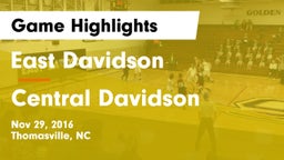 East Davidson  vs Central Davidson  Game Highlights - Nov 29, 2016