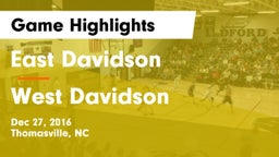East Davidson  vs West Davidson  Game Highlights - Dec 27, 2016