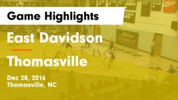 East Davidson  vs Thomasville Game Highlights - Dec 28, 2016