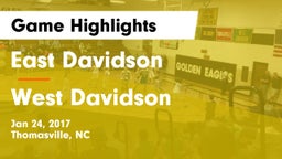East Davidson  vs West Davidson Game Highlights - Jan 24, 2017