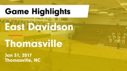 East Davidson  vs Thomasville Game Highlights - Jan 31, 2017