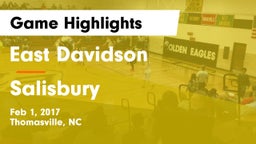 East Davidson  vs Salisbury Game Highlights - Feb 1, 2017
