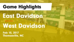 East Davidson  vs West Davidson Game Highlights - Feb 10, 2017