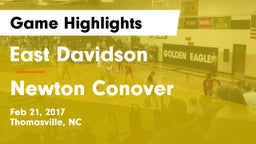 East Davidson  vs Newton Conover Game Highlights - Feb 21, 2017