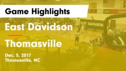 East Davidson  vs Thomasville Game Highlights - Dec. 5, 2017