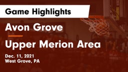 Avon Grove  vs Upper Merion Area  Game Highlights - Dec. 11, 2021