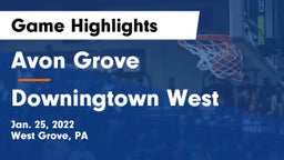 Avon Grove  vs Downingtown West  Game Highlights - Jan. 25, 2022