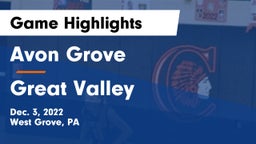 Avon Grove  vs Great Valley  Game Highlights - Dec. 3, 2022