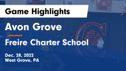 Avon Grove  vs Freire Charter School Game Highlights - Dec. 28, 2022