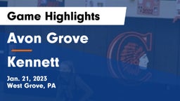 Avon Grove  vs Kennett  Game Highlights - Jan. 21, 2023