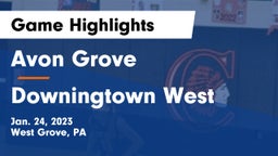 Avon Grove  vs Downingtown West  Game Highlights - Jan. 24, 2023