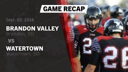 Recap: Brandon Valley  vs. Watertown  2016