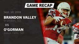 Recap: Brandon Valley  vs. O'Gorman  2016