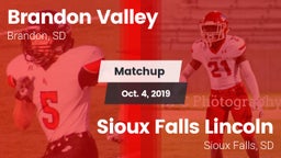 Matchup: Brandon Valley High vs. Sioux Falls Lincoln  2019
