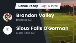 Recap: Brandon Valley  vs. Sioux Falls O'Gorman  2020